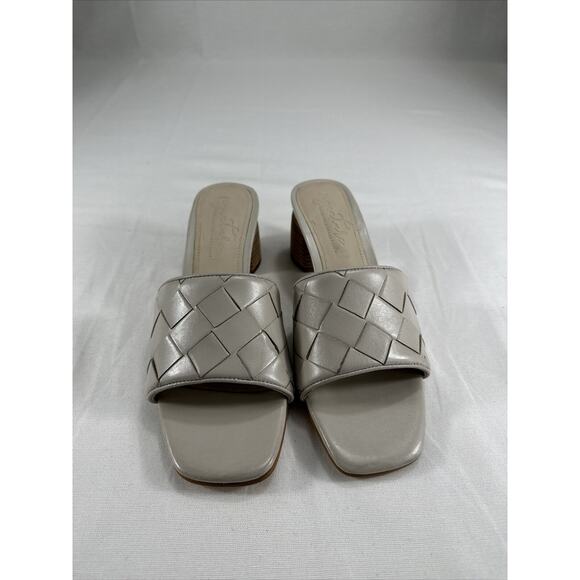 Journee Signature Womens Kellee Stacked Heel Pumps Sandals Sz7.5 Wedding/capers - Picture 8 of 10